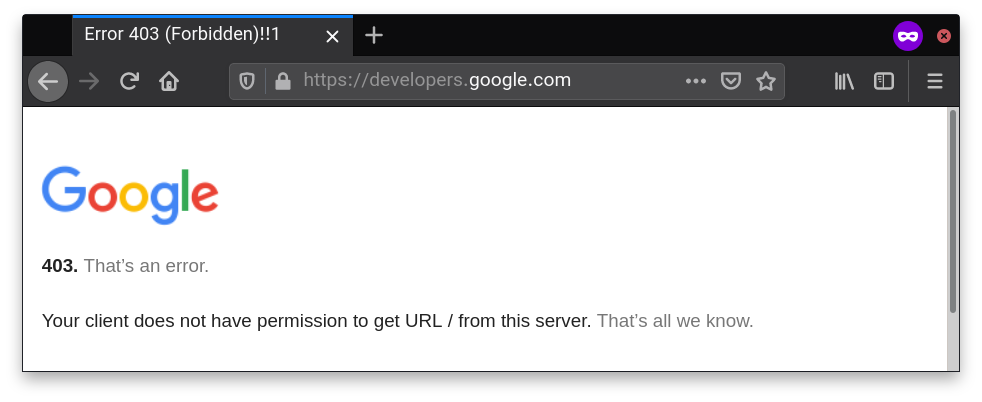 google-developer-403